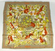 Sold at Auction: Vintage Hermes Paris Silk Scarf "Casse Noisette" with box