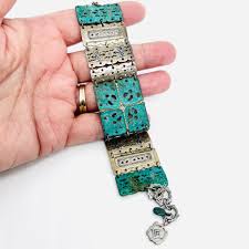 Silpada Sterling Silver Patina Brass Link Bracelet - Retired ...