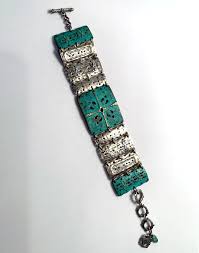 Silpada 925 Sterling Silver Patina Brass Artifact Bracelet ...