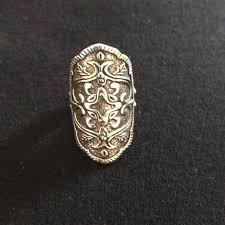 Silpada Ring R2809 HELEN OF TROY Shield Oxidized ...