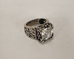 Vintage Silpada Sterling Silver Filigree CZ Chunky Ring Size ...