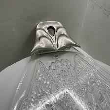 Vintage Lucite Serving Platter Tray Aluminum Duck Head ...