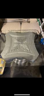 Unique Silver Base Glass Table