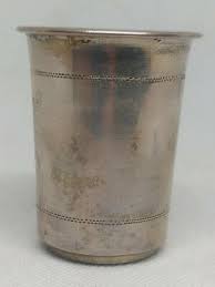 Antique Jewish Judaica Silver Kiddush Kidush Cup glass ...