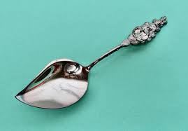 Vintage Reed & Barton Jelly Server Spoon Harlequin Apple ...