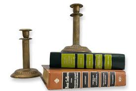 Antique Pair Brass Candlestick Holders - 2 Unique Candle ...