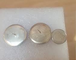 Vintage Minimalist Balkan Green Glass Earrings - Round ...