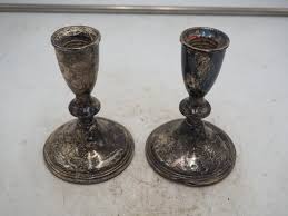 VINTAGE EMPIRE STERLING Weighted Candlesticks $13.83 - PicClick CA