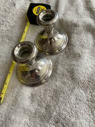 Antique Gorham Sterling Silver Weighted 661 Pair Candle Holders Sticks | eBay