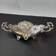 Unique Vintage Fruit Bowl Candy Silver Plated Small Engraved ...