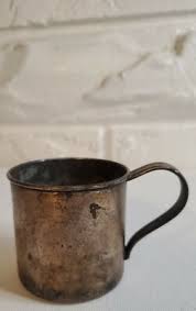 Vintage/Classic Silver-Plated Small Tarnished Tea Cup/Mug w. Handle-2" MKL | eBay
