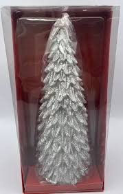 Lenox Christmas Tree Candle Silver Metallic Collectable ...