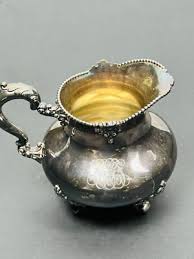 VTG Set of 3 Teapot Creamer Sugar Meriden B Company Monogram Silver-plate 2027 | eBay