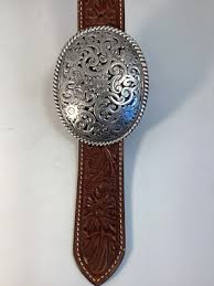 DETACHABLE SILVER ENGRAVED BUCKLE & NOONA WESTERN LEATHER ...
