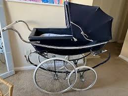 Vintage rare Wilson Silver Cross British Pram. Navy blue ...