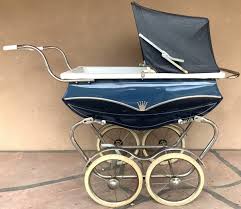 Vintage Bilt Rite Baby Pram Carriage Navy Blue Cadillac ...