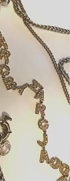 MARC by MARC JACOBS Gold Tone Lettered Necklace Triple Layered Chain | eBay