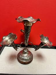 Stunning Antique Chinese Sterling Silver Unmarked Epergne — Great Piece on Rosewood Stand — Wow - Etsy