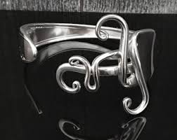 Silver Fork Jewelry, Recycled Bracelet, Vintage Wedding, Bridesmaid Gifts, in Abstract Design Number Two - Etsy