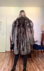 Fox Fur Coat Silver Fox Crystal Fox Fur Coat - Etsy