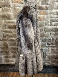 Silver Fox Long Coat, Size L - Elements Unleashed