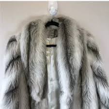 g caseratti | Jackets & Coats | Vintage Faux Fur Gray And White Coat | Poshmark