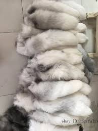 Real Natural Cross Fox Tail Marble Fox Fur Tail Car Keychain ...