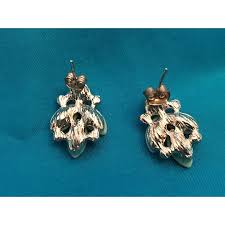 Circa 1960s Retro-Style Rhinestone and Blue Glass Drop ...