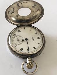 Antique Full Hunter Engine Turned Case Silver Pocket Watch BY J.W. Benson London at 1stDibs