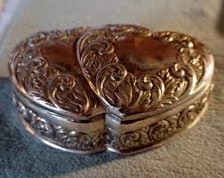 Vintage Godinger Silver Art Co Double Heart Box Red Velvet Lining Victorian Styletrinket Box - Etsy Australia