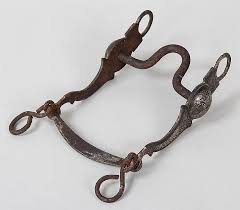 Sold at Auction: Iron horse bit with silver inlay, 18C/19C