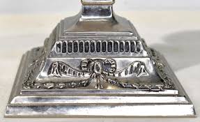 Sold at Auction: Silver Plated Topazio Candle Holder ...