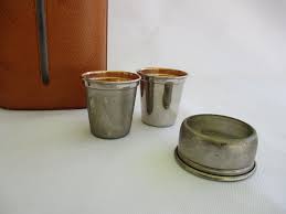 Pair of original Aubock leather wraped Hip Flasks For Sale at 1stDibs