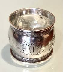 Vintage Antique Etched Silver Plate Owl Decor Monogram Table ...