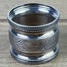 ANTIQUE ENGLISH VICTORIAN STERLING SILVER NAPKIN RING ORNATE ...