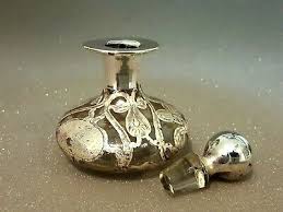 ANTIQUE SILVER OVERLAY PERFUME BOTTLE | eBay Australia