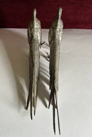 Vtg ITALY Metal Pheasant Bird Figurines Male/Female Pair ...