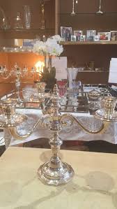 3-branch Candlestick in Silvered Bronze - Etsy Israel