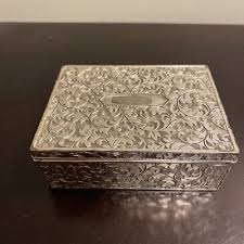 SMALL SILVER TRINKET/CIGARETTE BOX | eBay