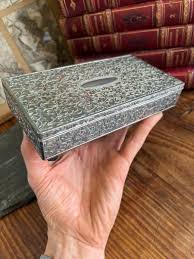 Antique Metal Cigarette Box Ciselé Circa 1950 | eBay