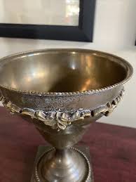 Vintage Brass Victorian Reproduction Funeral Vase W/Pedestal ...