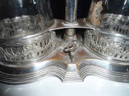 WMF ART NOUVEAU TANTALUS CLOSABLE DOUBLE CRYSTAL BOTTLE HOLDER | eBay