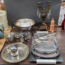 At Auction: Collection of Silverplate and Other Metal Table Articles