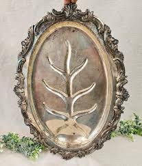 Silver on Copper Oval Footed Meat Tray - Etsy