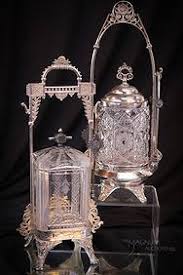 1892 Meriden Silver Plate Square Pickle Castor