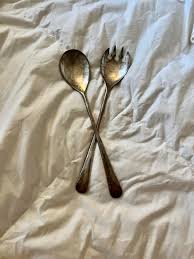 Vintage Italian Silver Plated Salad Serving Fork and Spoon ...