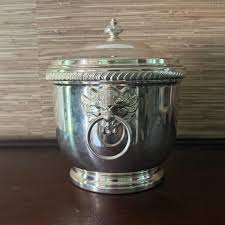 Vintage Silver Plate Ice Bucket With Lion Head Handles ...
