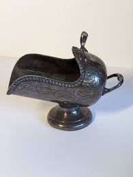 Vintage Silver Plated Sugar Scuttle Bowl FloralPattern ...