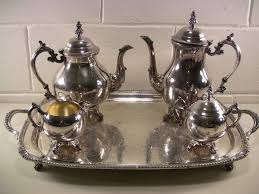 Vintage Silverplate Tea Set Coffee Service Serving Tray Tea ...