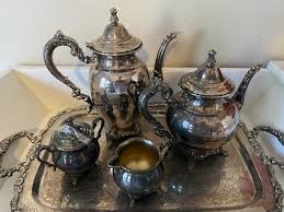 Vintage ONEIDA Silver plate 4-Piece Coffee/Tea Service Set ...